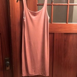 pink velour sleeveless dress